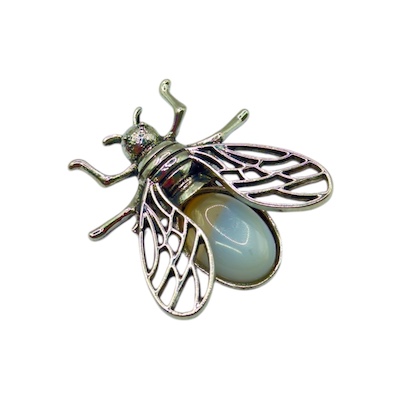 Agate Bee Brooch
